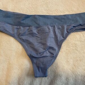 Steel blue VS thong with sparkle waist, NWT